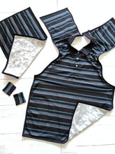 Load image into Gallery viewer, Black, Bright Blue and White Striped Clever Cover