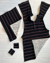 Load image into Gallery viewer, Red Black and White Stripes Clever Cover