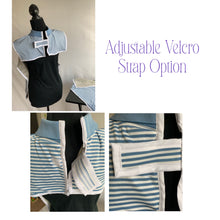 Load image into Gallery viewer, Baby Blue/Navy Stripes Clever Cover
